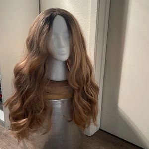 23" Length Dark Blonde Honey Wig- Synthetic Lace Front